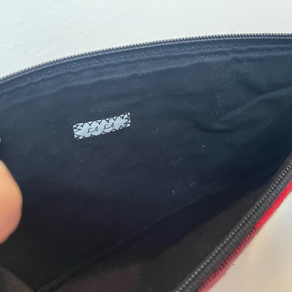 Buffalo Plaid Clutch with Axe Applique in gold fabric 5.5”x9” - Picture 3 of 5